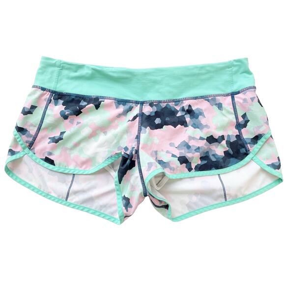 Lululemon Womens 10 Run Speed Shorts Clouded Dreams‎ Menthol CLOP/MTHL - Picture 1 of 10